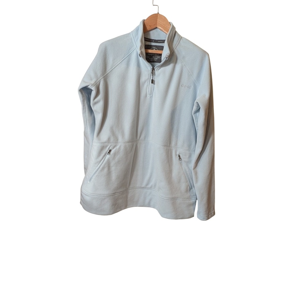 Gramicci Womens XL Light Blue Recycled Poly Quarter Zip Fleece Pullover Jacket